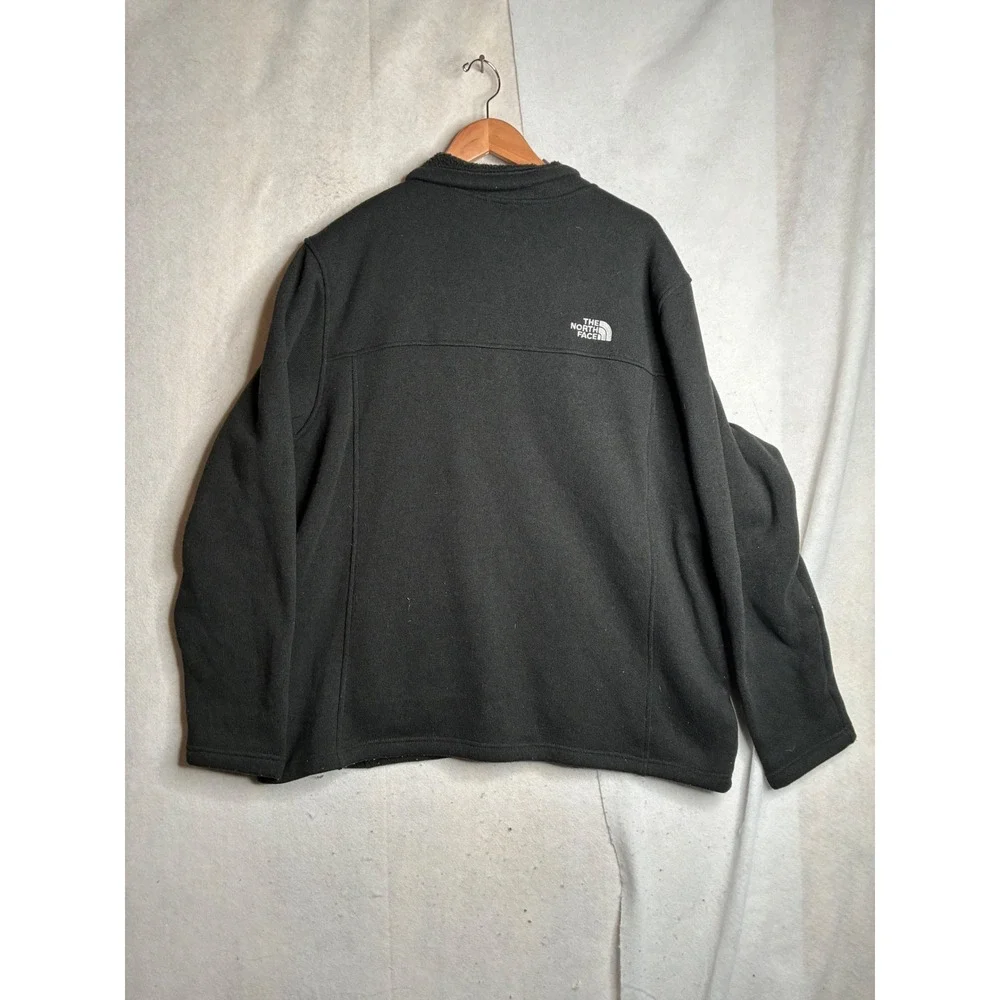 The North Face Mens Black Full Zip Sherpa Lined Fleece Jacket XXL 721509‎